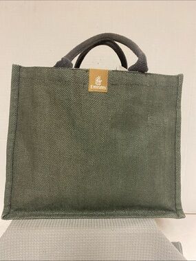 Emirates Gray Jute Canvas Tote Bag -